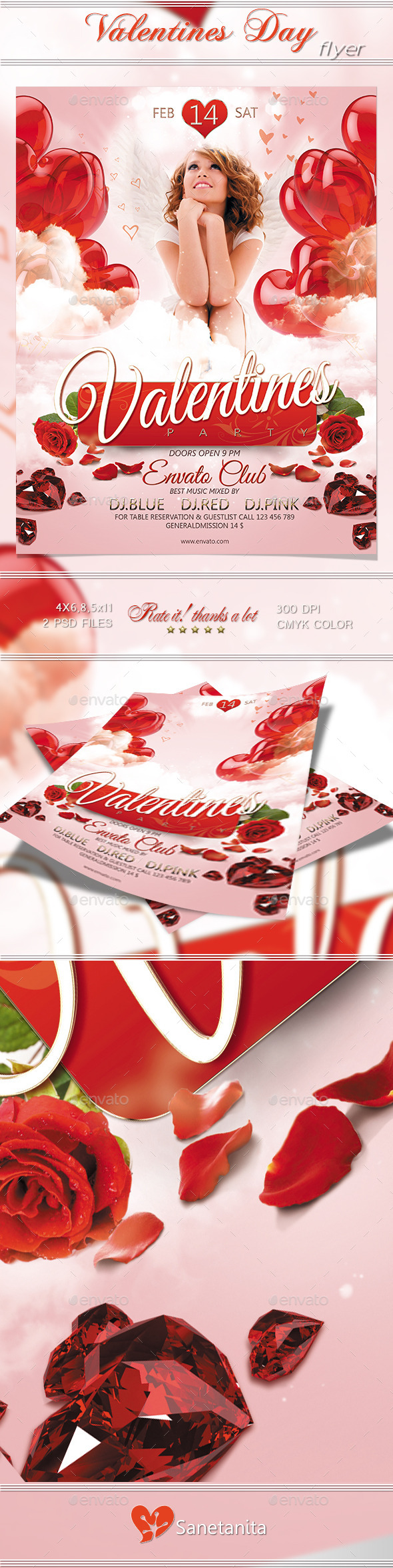Valentines Day Party Flyer - Holidays Events