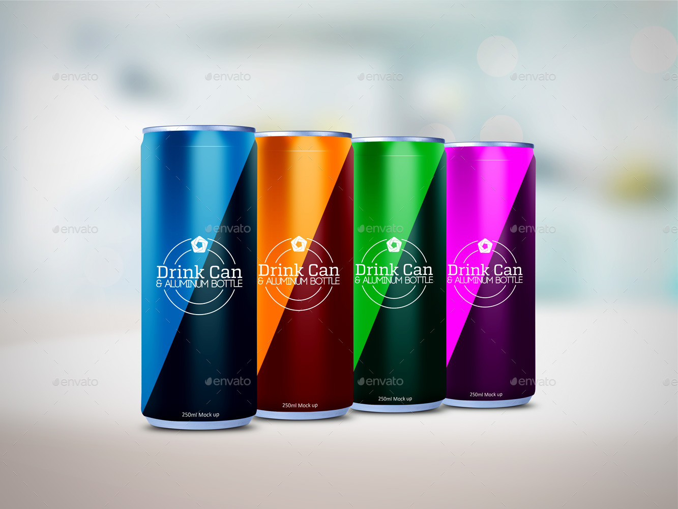 Drink Can & Aluminum Bottle Mockup, Graphics | GraphicRiver