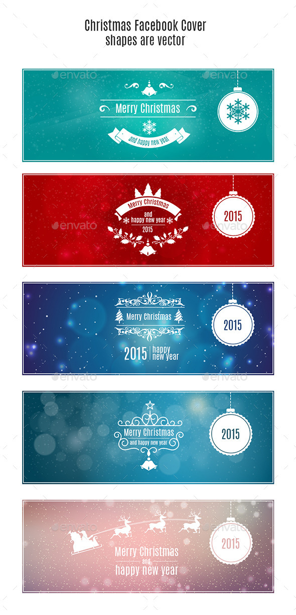Christmas Facebook Cover - Social Media Web Elements