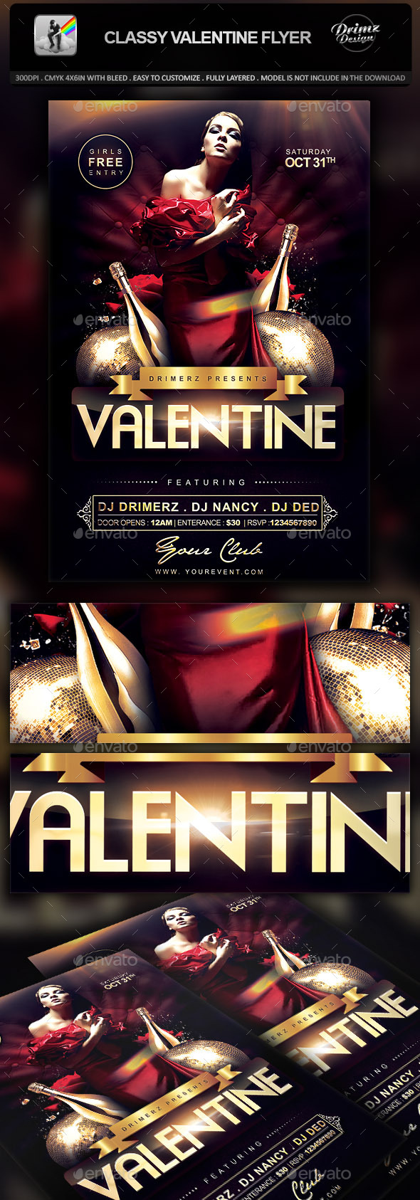 Classy Valentine Flyer - Events Flyers