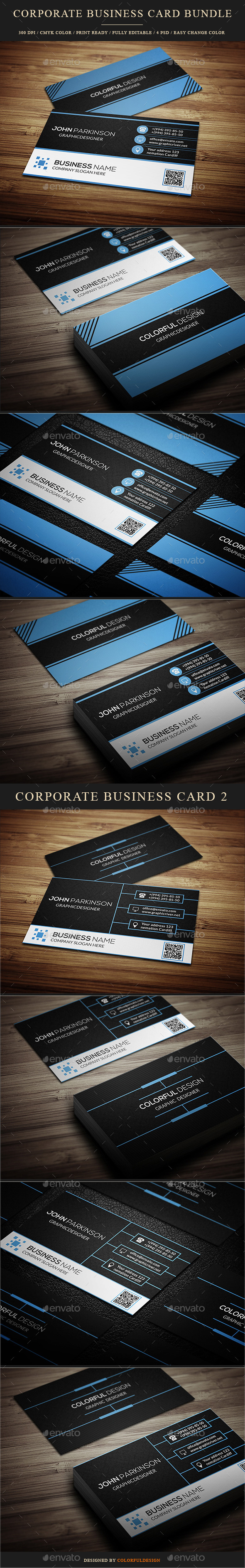 Corporate Business Card Bundle - Corporate Business Cards