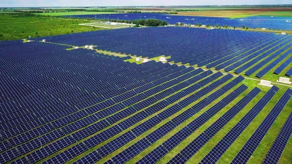 Straight Down Straight Rows Solar Panel Power Plant Providing Clean Renewable Energy To Help Fight alt