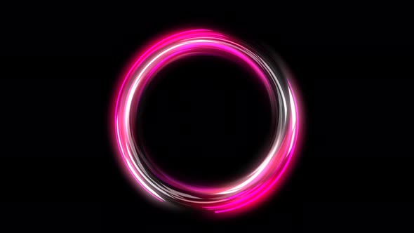 Abstract Pink Swirling Glowing Circles Animation
