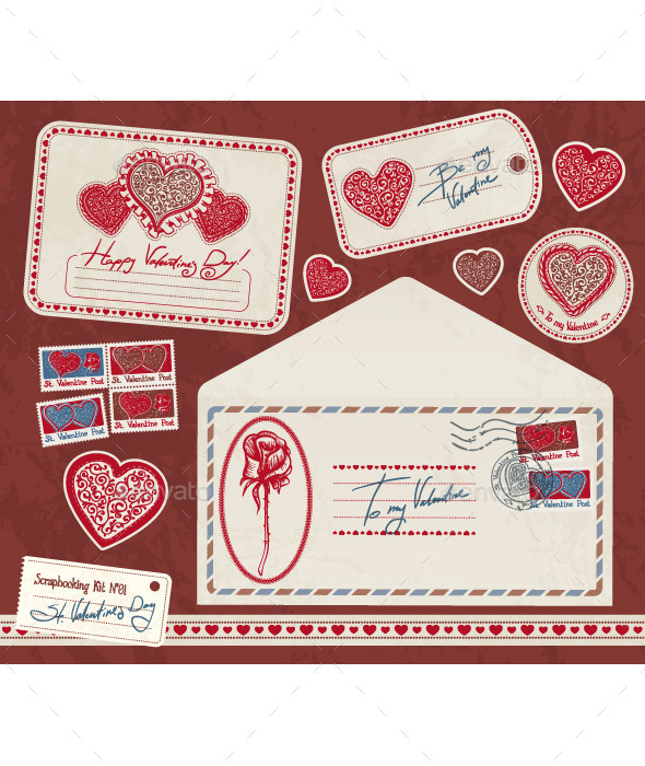 Valentine Scrapbooking Kit - Valentines Seasons/Holidays