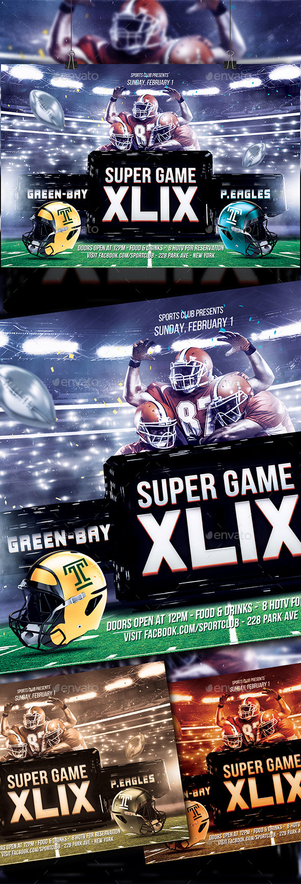 Super Ball XLIX Flyer - Sports Events