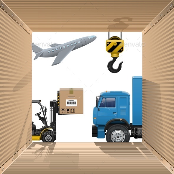Vector Shipping Concept - Industries Business