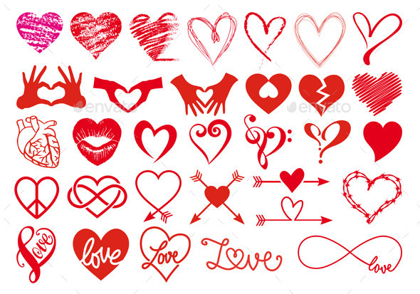 Heart and Love Set - Valentines Seasons/Holidays