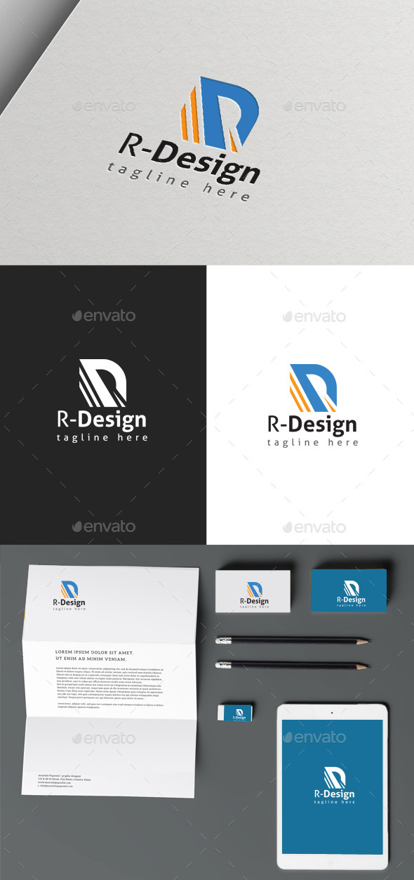 R Design/ R letter - Symbols Logo Templates