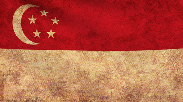 Singapore Flag 2 Pack – Grunge and Retro