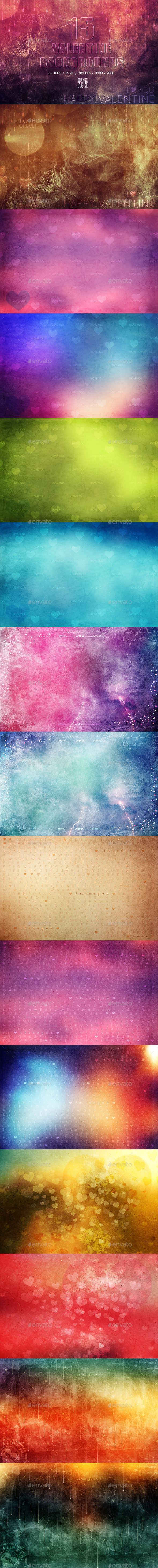 15 Valentine Backgrounds - Abstract Backgrounds