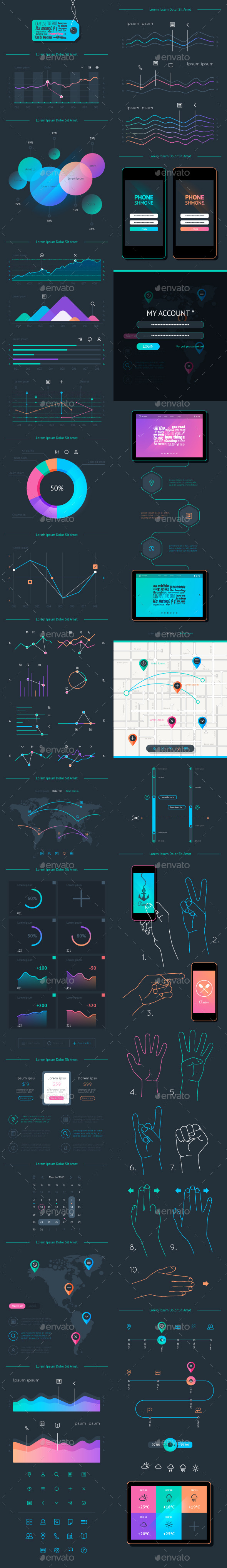 Vector Elements of Infographics and User Interface - Infographics