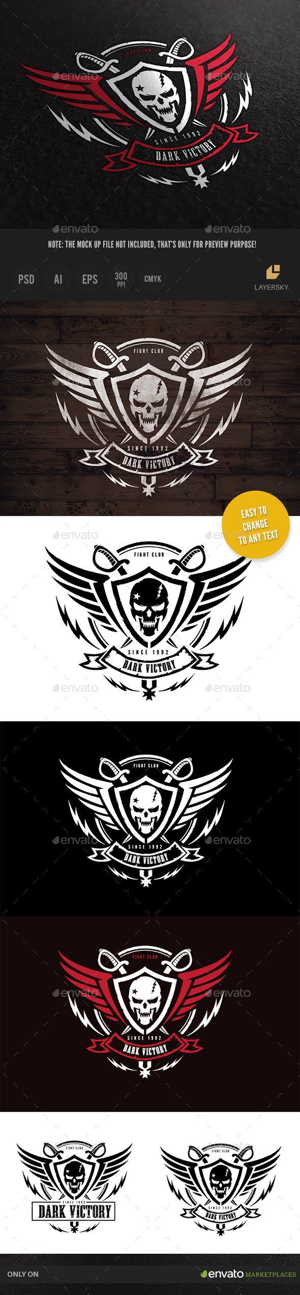 Dark Victory - Crests Logo Templates