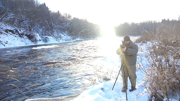 Shoot On Winter River
