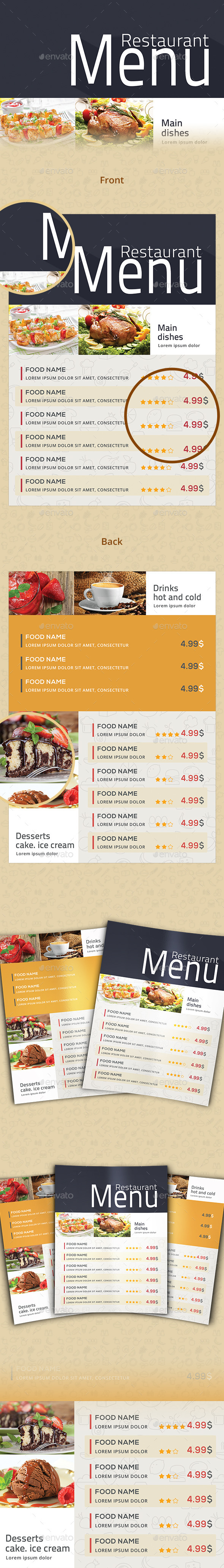 Restaurant Menu Flyer - Flyers Print Templates