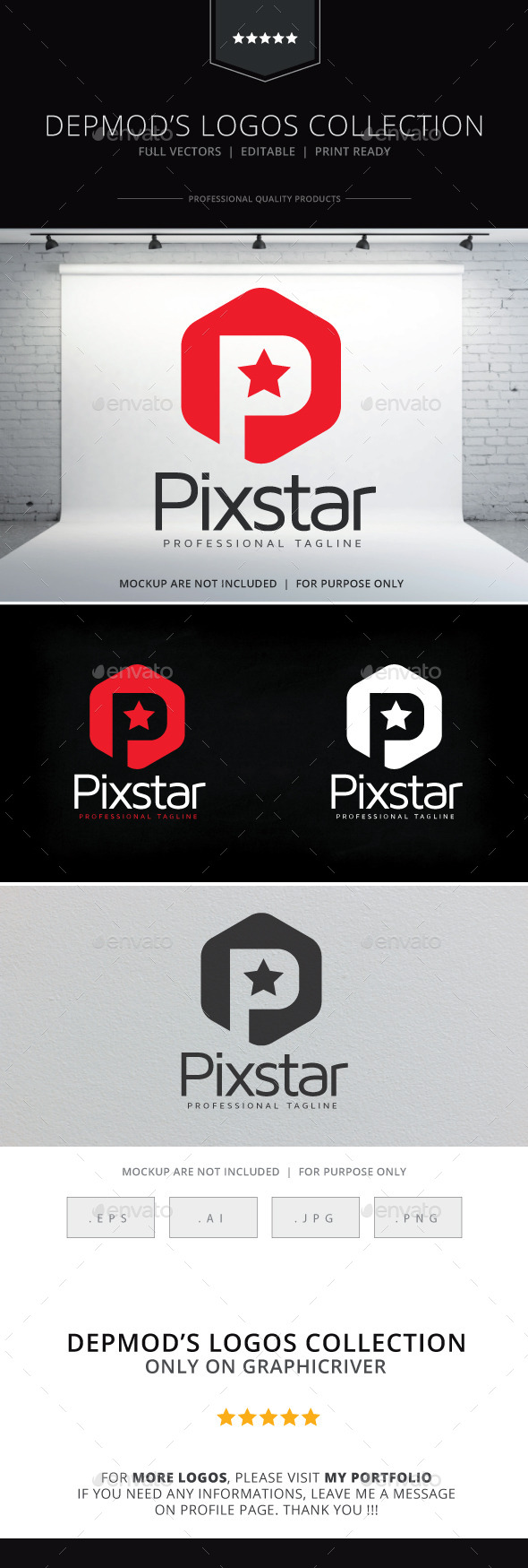 Pixstar Logo - Letters Logo Templates