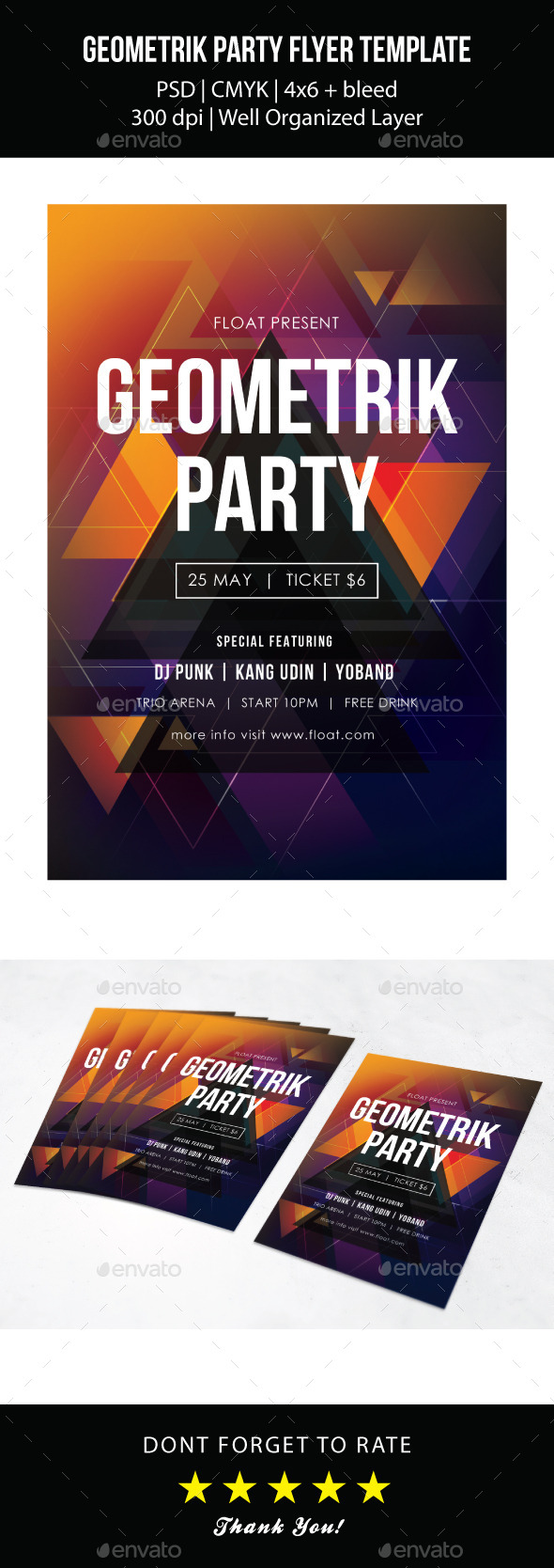 Geometrik Party Flyer Template - Events Flyers