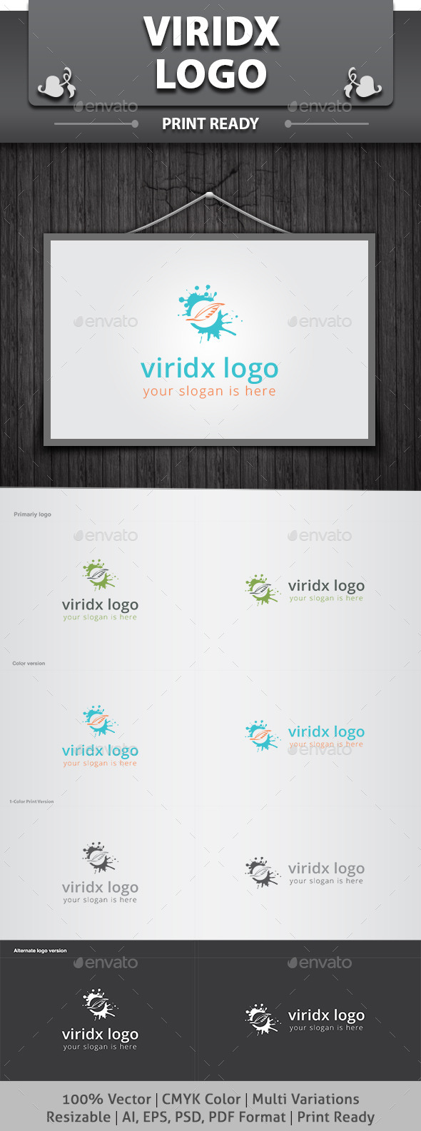 Viridx Logo - Nature Logo Templates