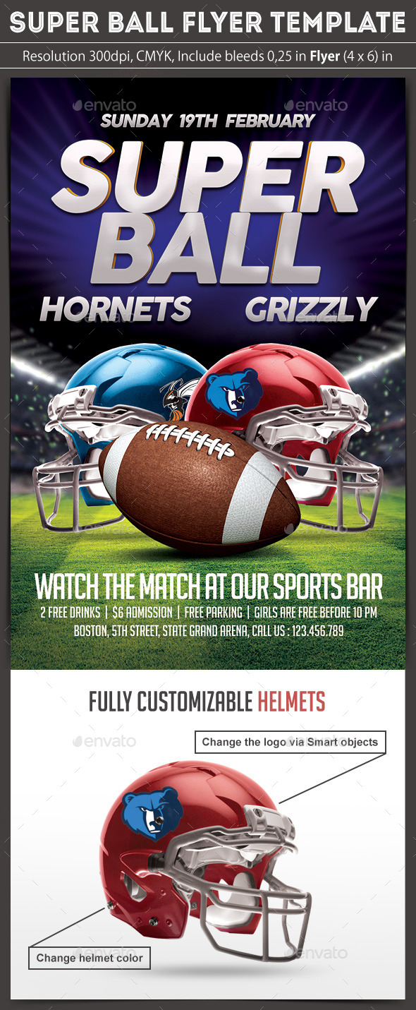 Super Ball Flyer - Sports Events