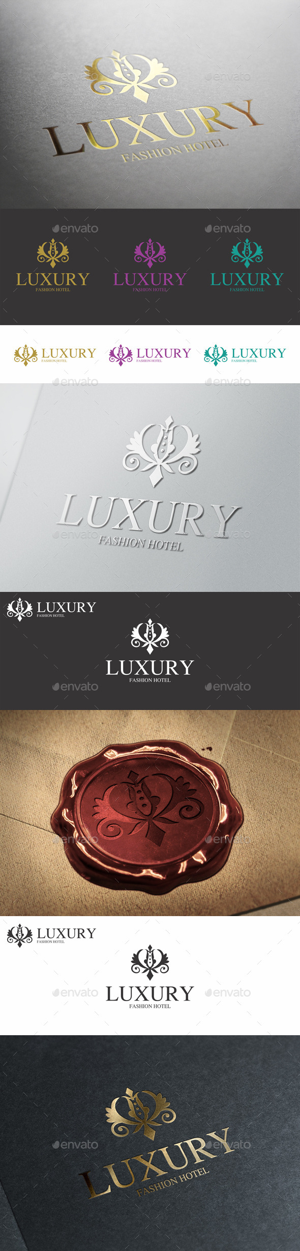 Luxury Boutique Hotel Monogram Logo