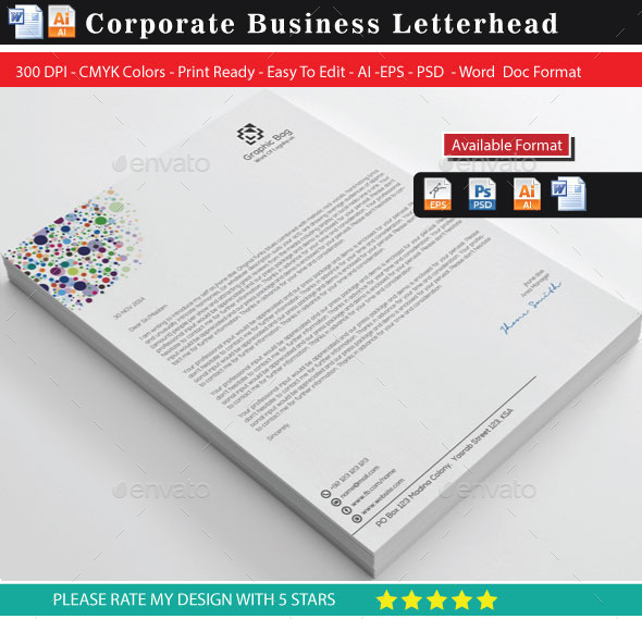 Artistic Colours Letterhead - Stationery Print Templates
