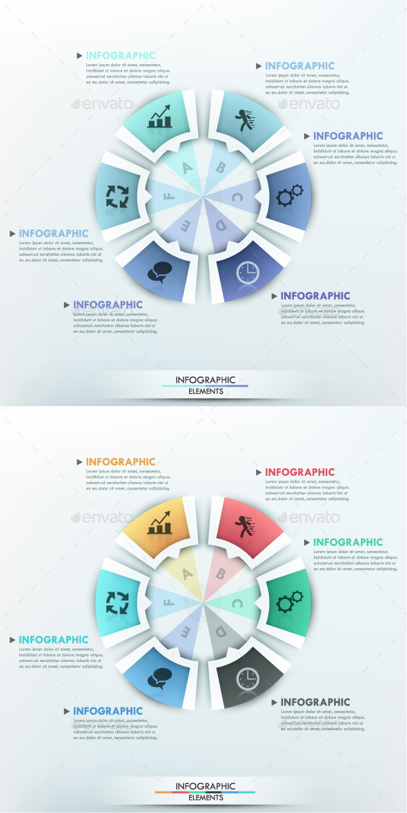 Moderne Infographic Options Circle Template - Infographics