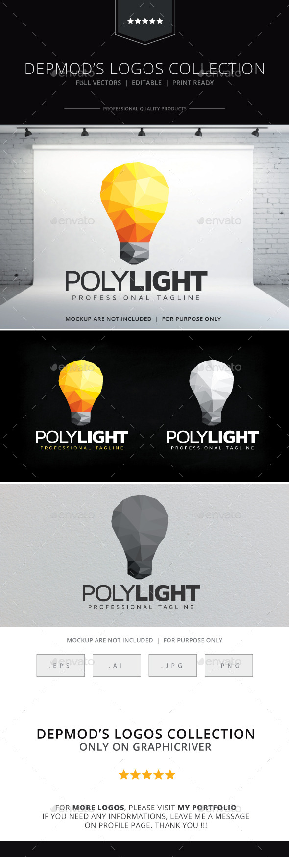 Poly Light Logo - Symbols Logo Templates