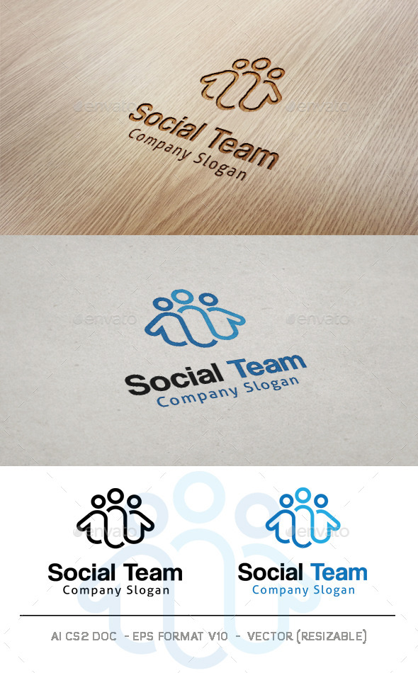 Social Team Logo - Humans Logo Templates