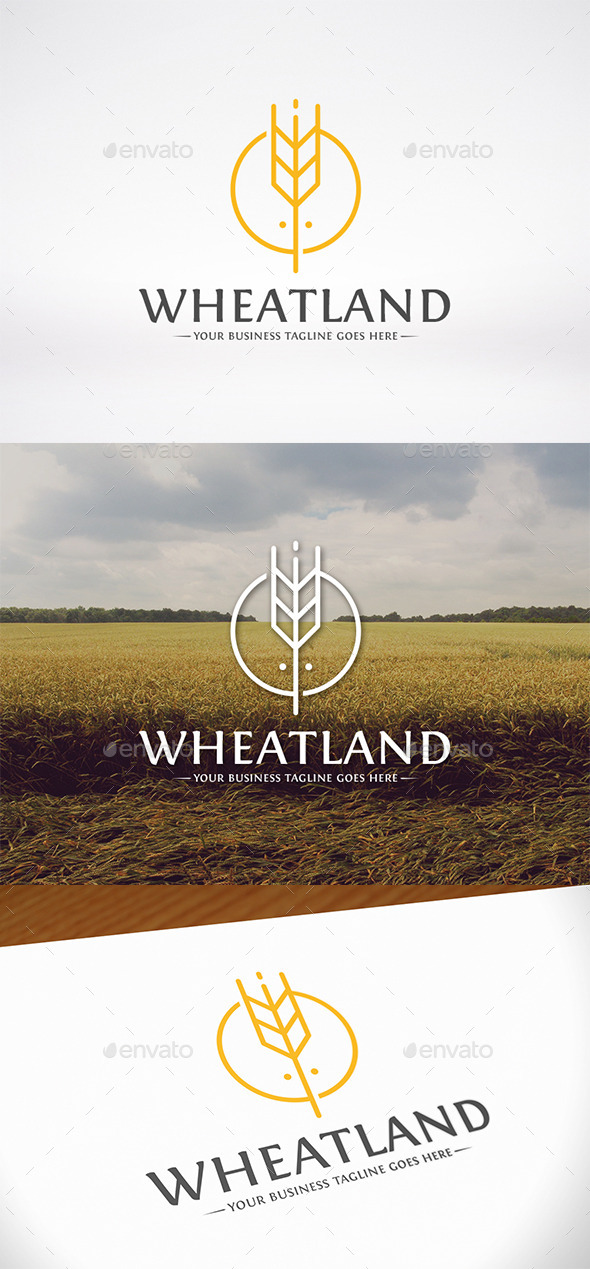 Wheat Land Logo Template - Nature Logo Templates