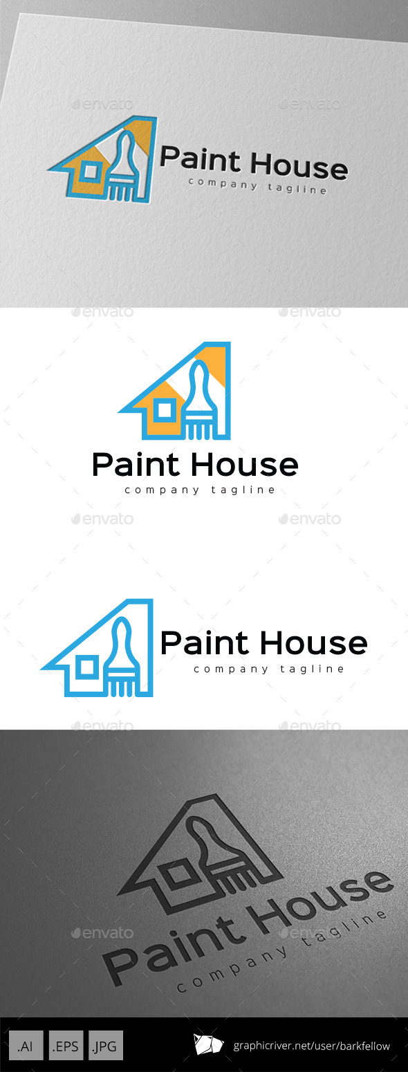 House Paint Logo - Buildings Logo Templates