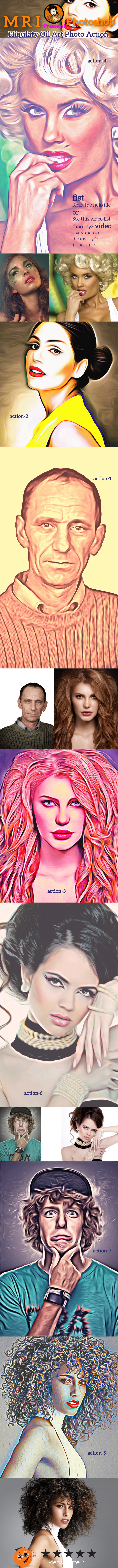 Oil Art Photo Action - Photo Effects Actions