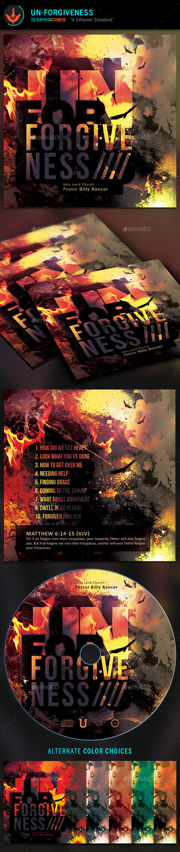 Un-Forgiveness CD Artwork Template - CD & DVD Artwork Print Templates