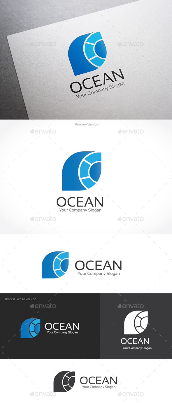 Ocean O letter Logo - Letters Logo Templates