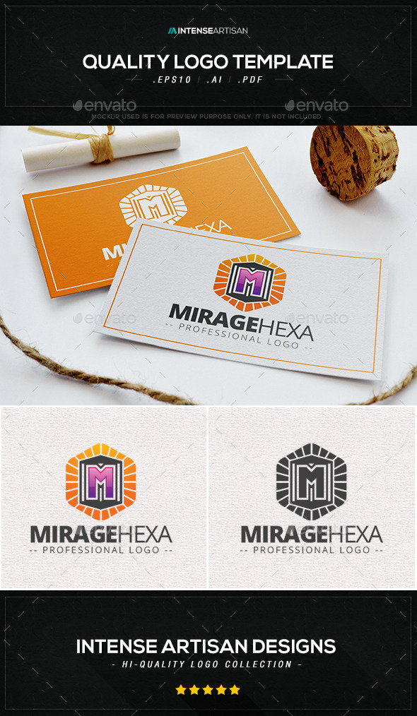 Mirage Hexa Logo Template - Letters Logo Templates