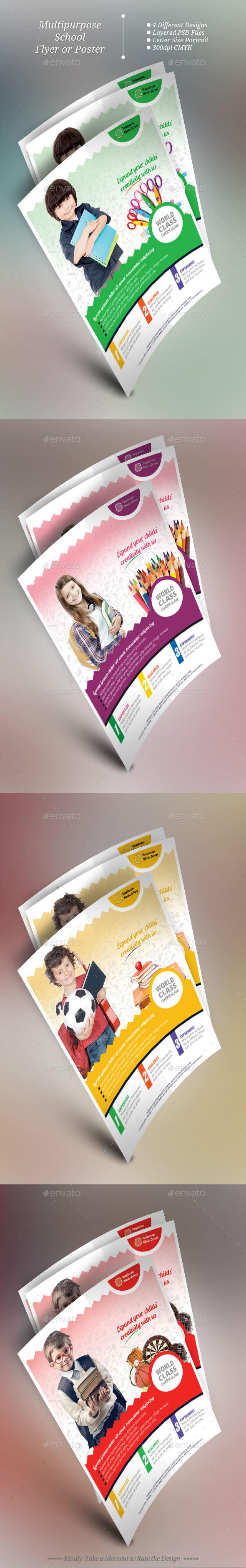 Multipurpose School Flyer Templates - Flyers Print Templates