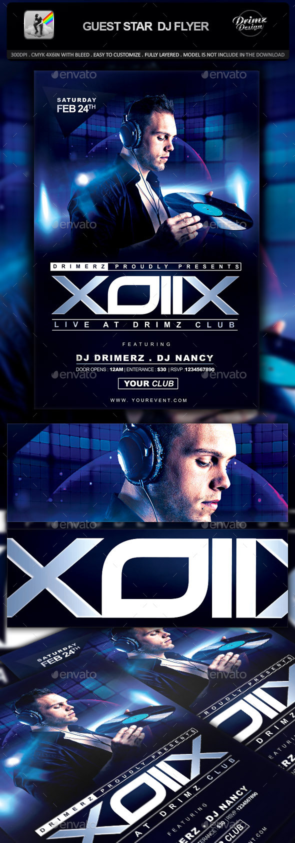 Guest Star DJ Flyer - Events Flyers