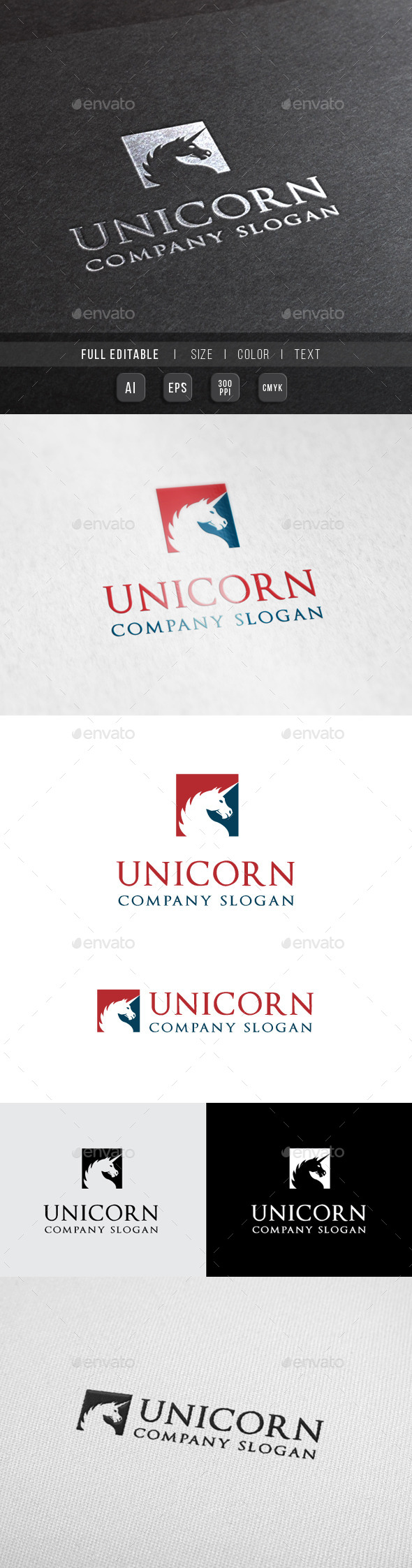 Unicorn Finance - Consulting Logo - Animals Logo Templates