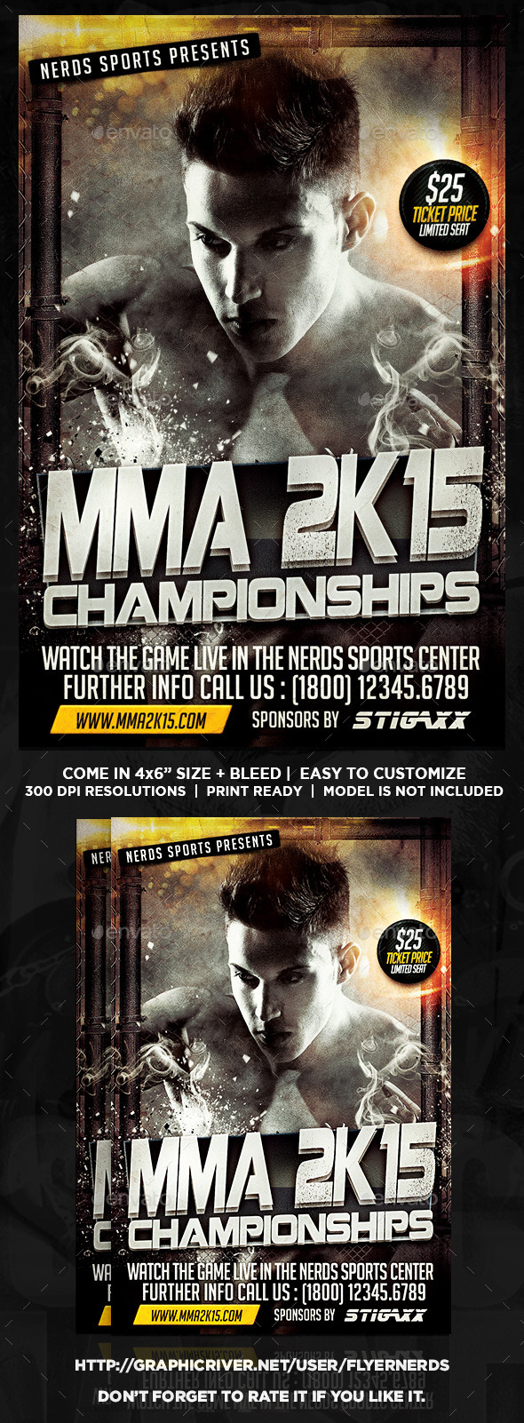 MMA 2K15 Championships Sports Flyer - Sports Events