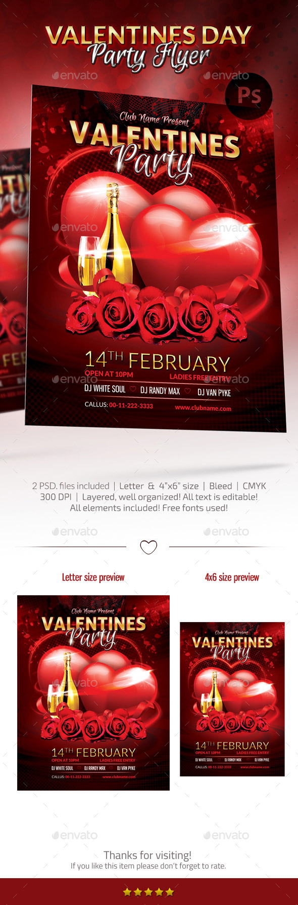Valentine’s Day Flyer - Clubs & Parties Events