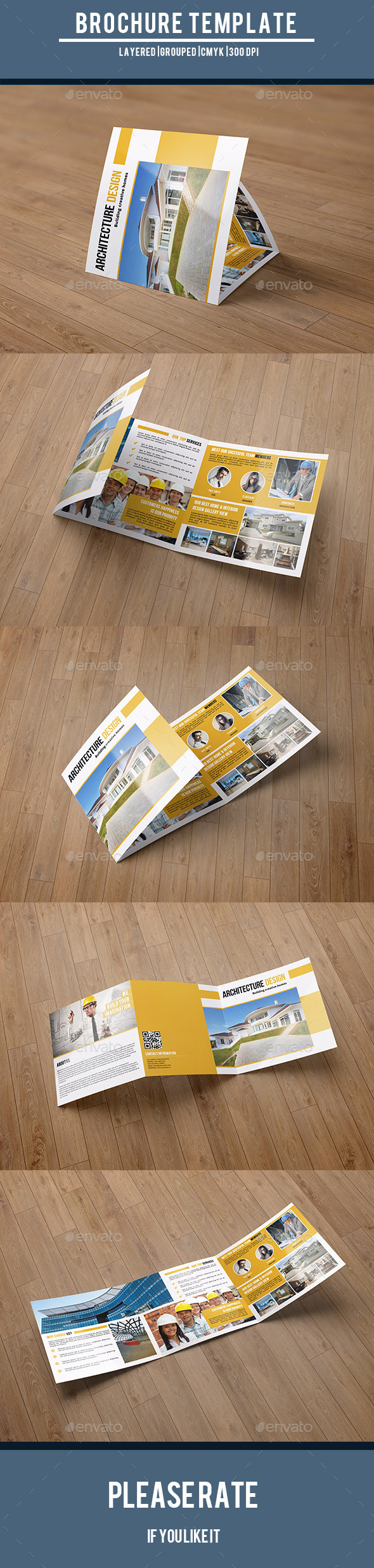 Square Trifold for Architecture Company-V58 - Corporate Brochures