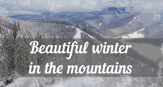 Beautiful winter in the mountains