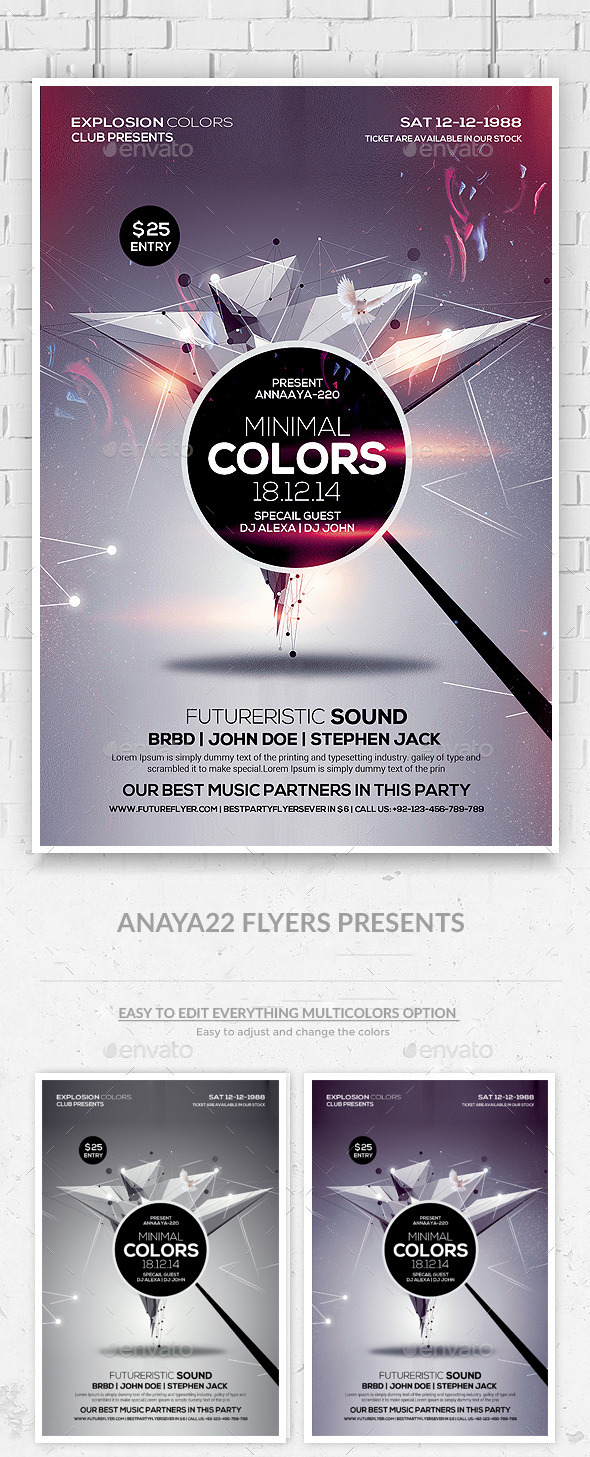 Futuristic Flyer Template - Clubs & Parties Events