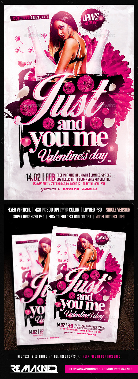 Just You And Me | Flyer Template PSD - Events Flyers