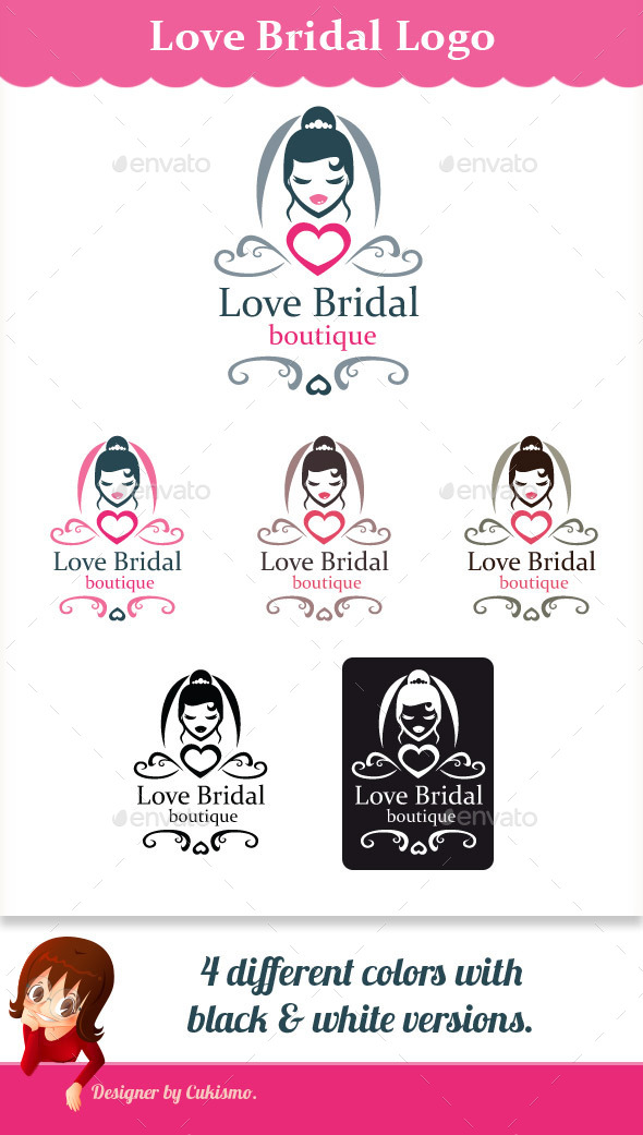 Love Bridal Logo - Humans Logo Templates