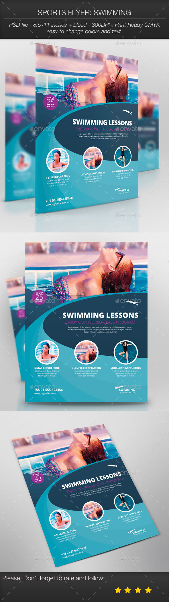 Sports Flyer: Swimming - Sports Events