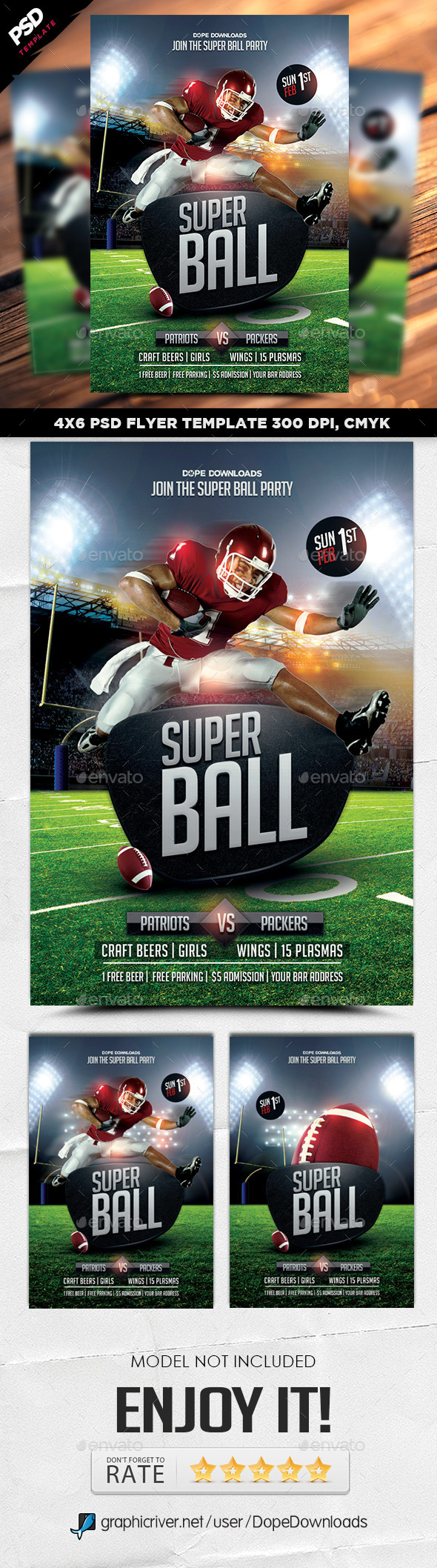 Super Ball Football Final Flyer - Sports Events