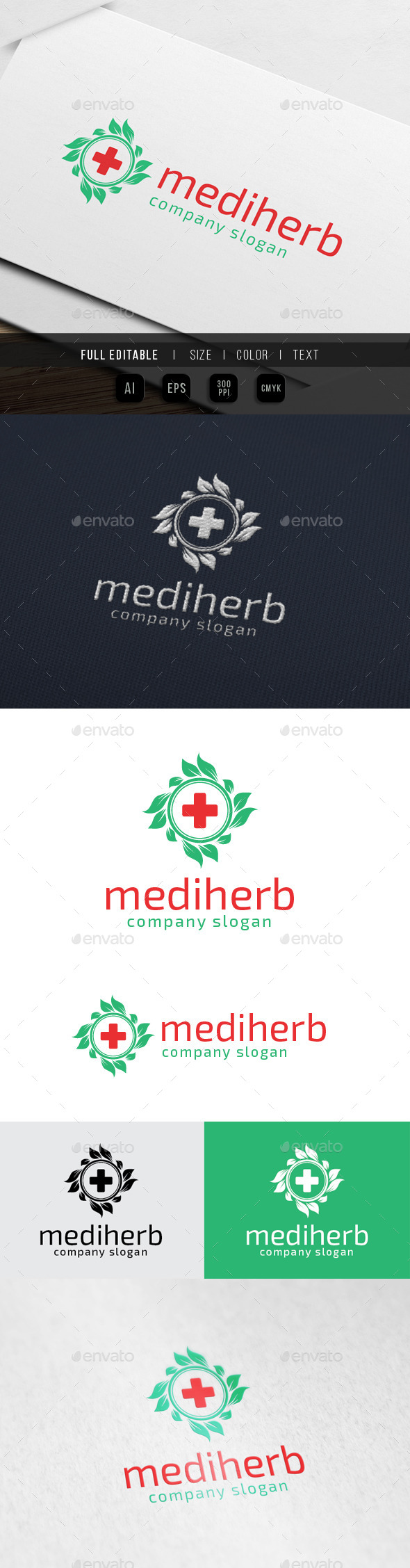 Clinic Medical - Herbal Pharmacy Logo - Symbols Logo Templates