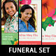 Hibiscus Funeral Stationery Template Set