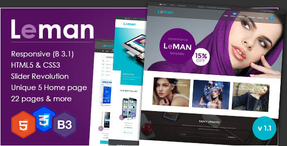 Excellent Leman - Responsive E-Commerce Template