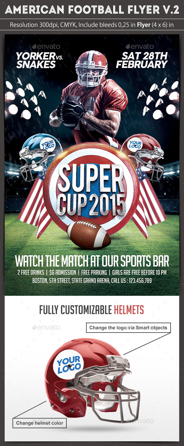 American Football Flyer v.2 - Sports Events