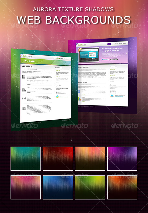 Aurora Shadows Web Backgrounds - Miscellaneous Web Elements